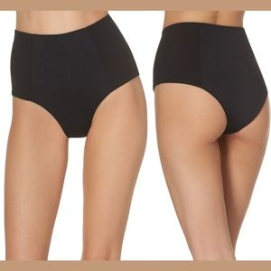 NWT $99 L Space Jackie High Waist Bitsy Cut Bikini Bottoms‎ Black [ Medium ]